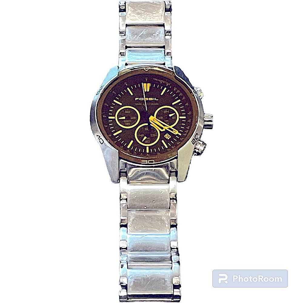 Fossil men’s watch, silver band